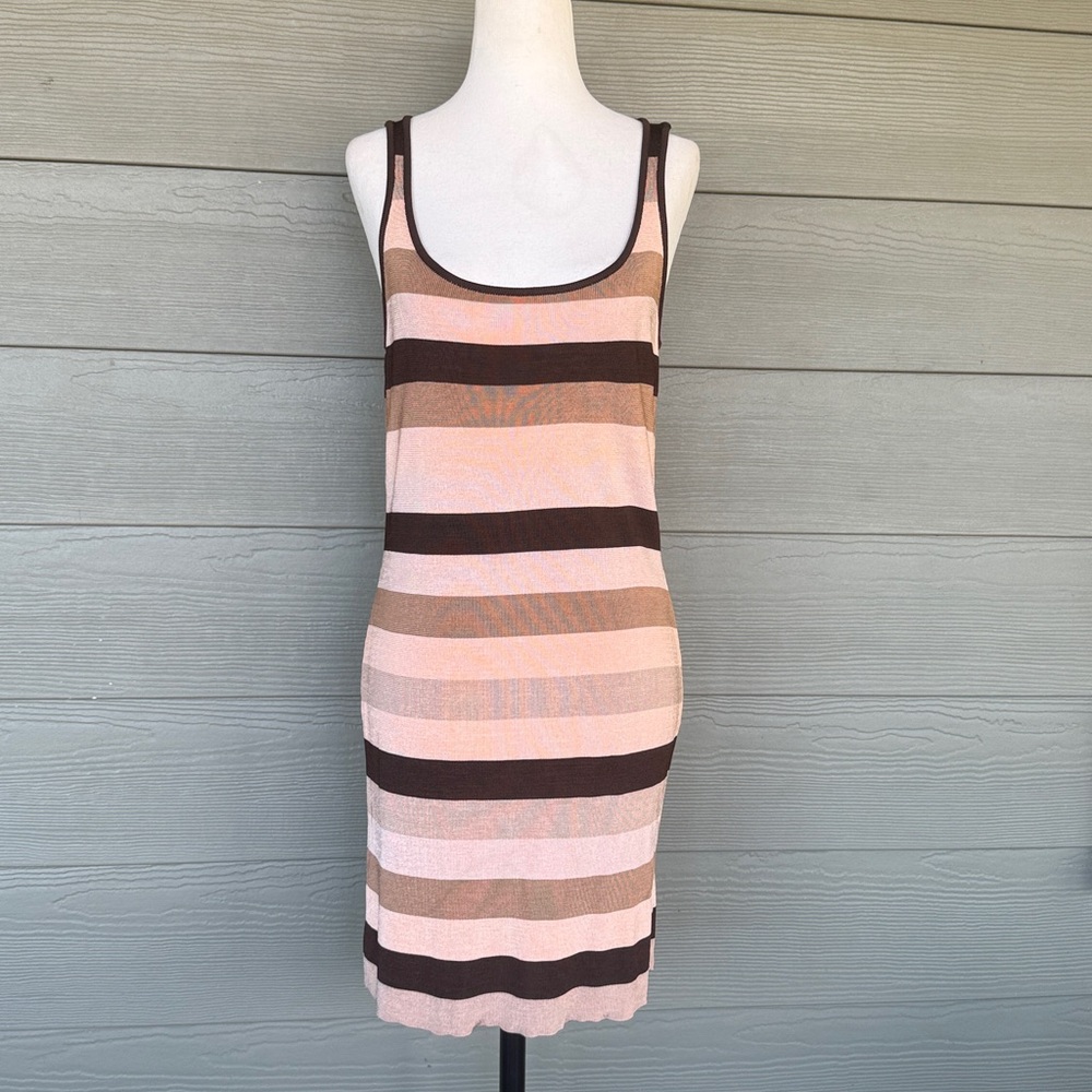 St. John Striped Knit Tank Dress